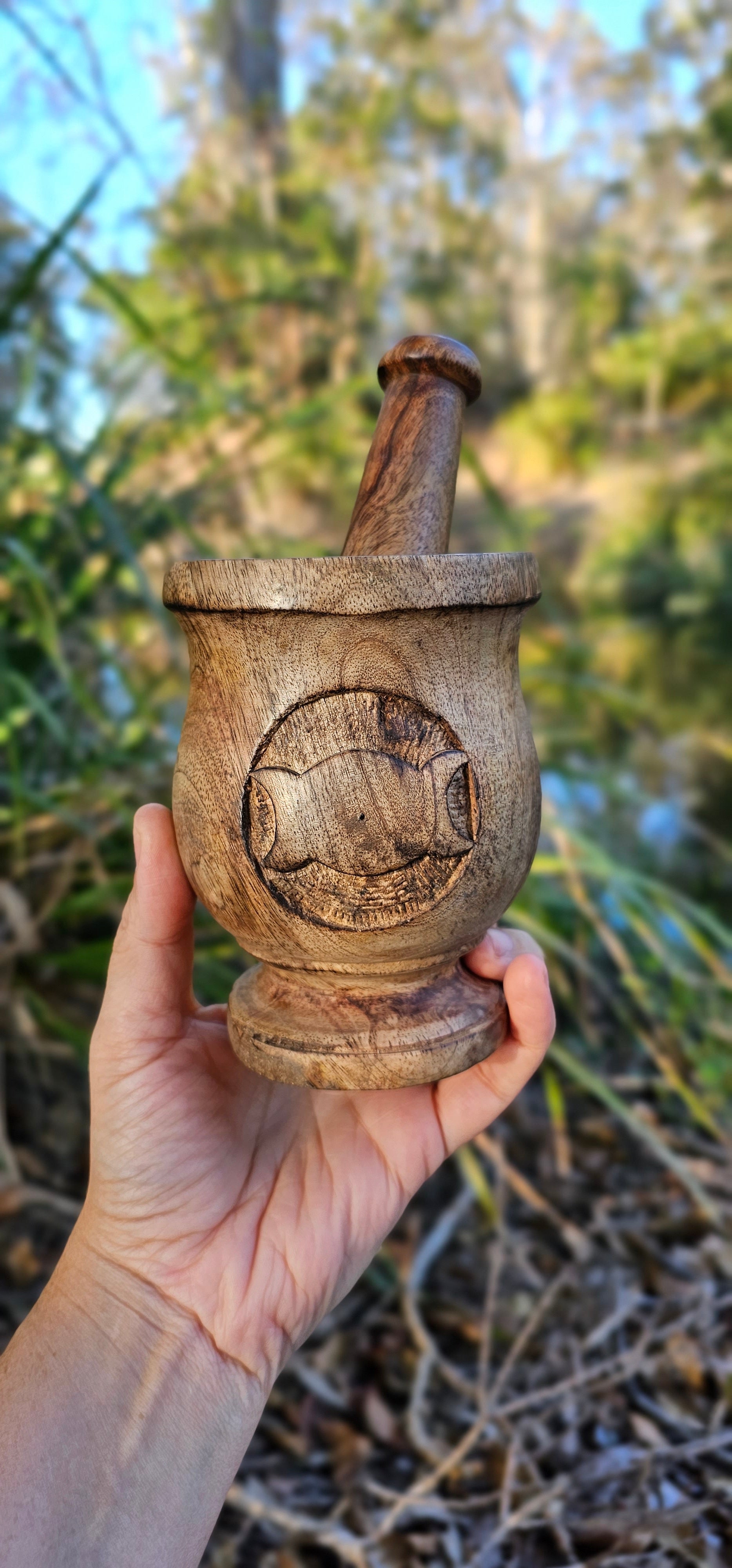 Little Ones - Mini Wooden Mortar and Pestle