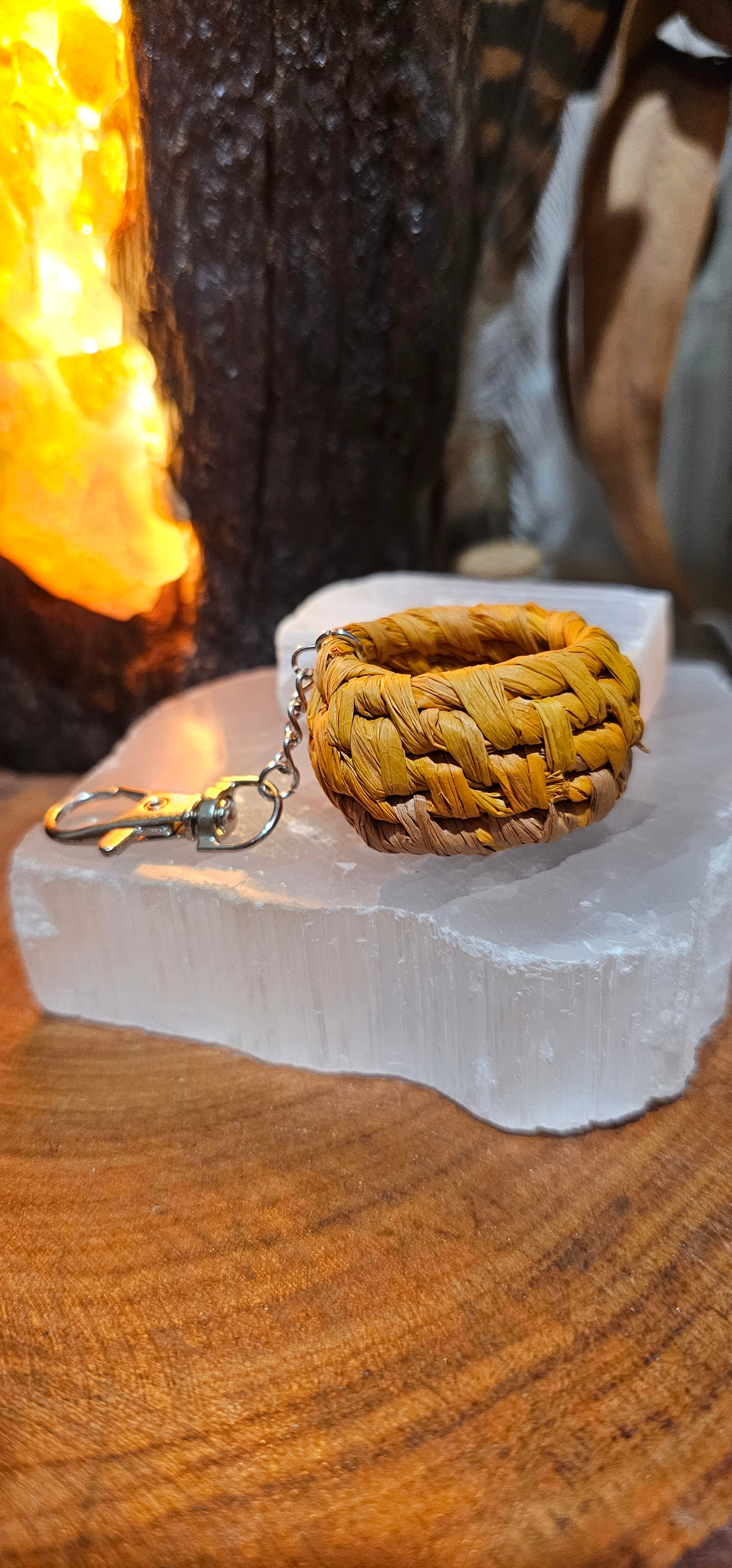 Basket Keyring - Ochre