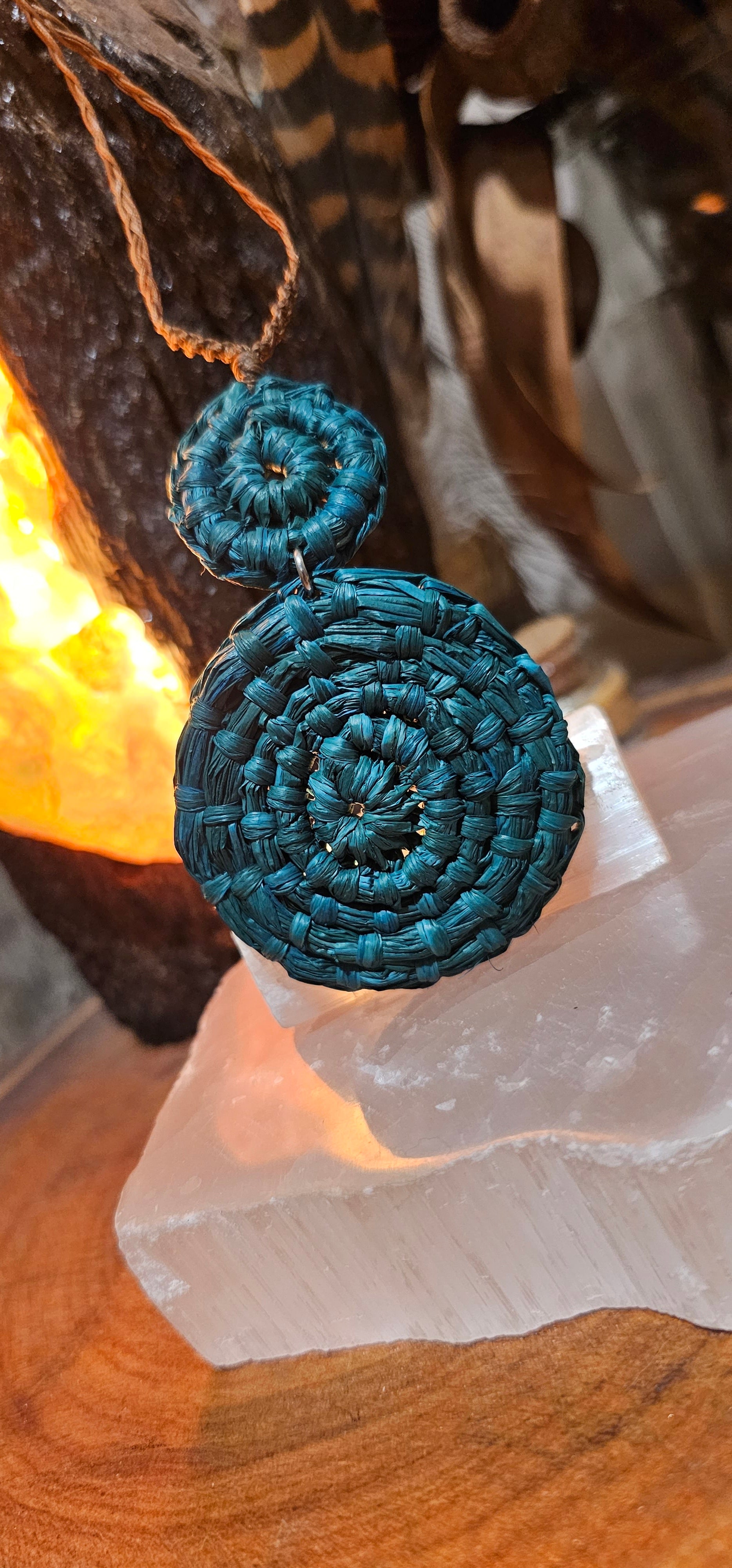 Woven Necklace - Teal