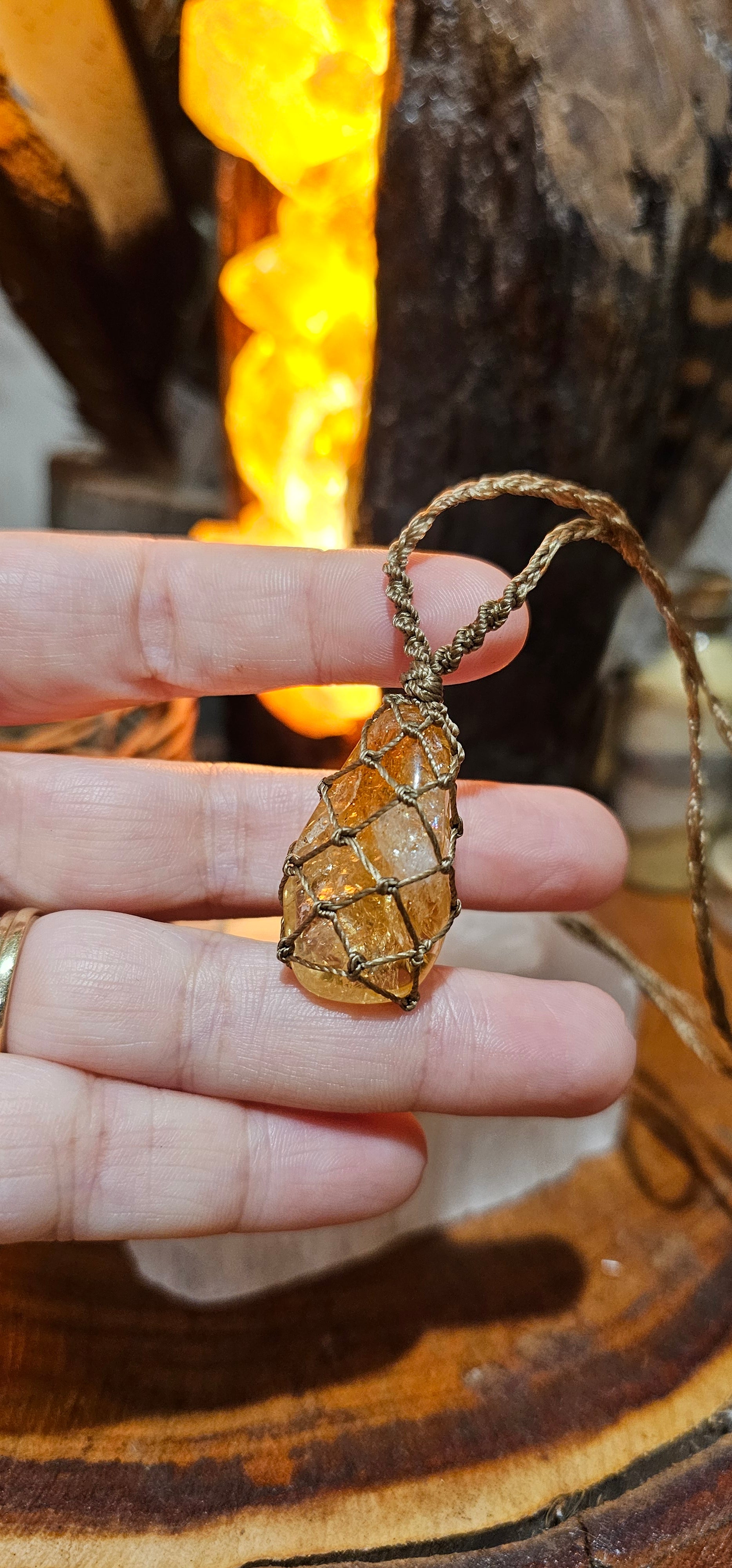 Citrine Petite Droplet Necklace