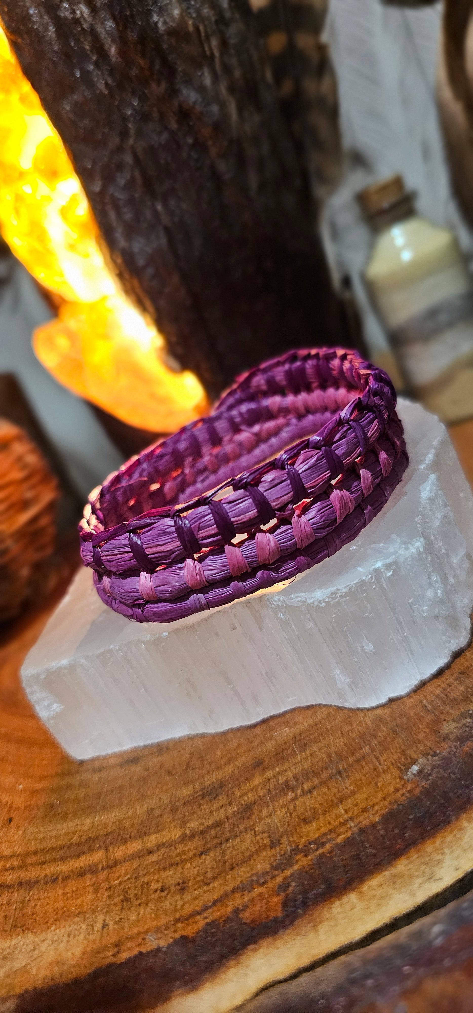 Woven Bangle - Purple