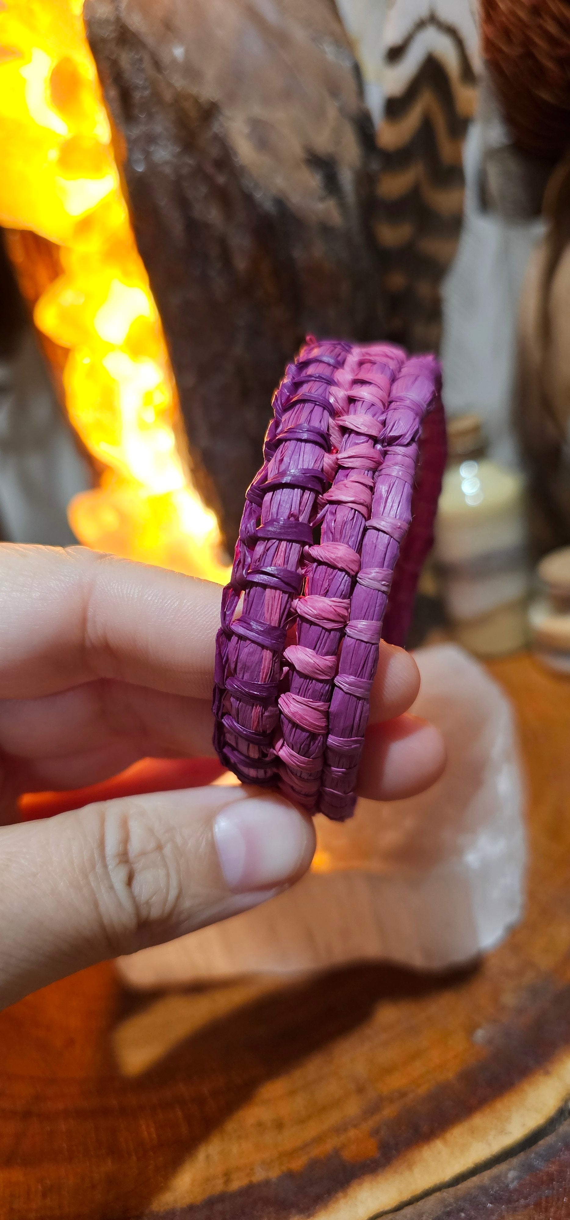 Woven Bangle - Purple