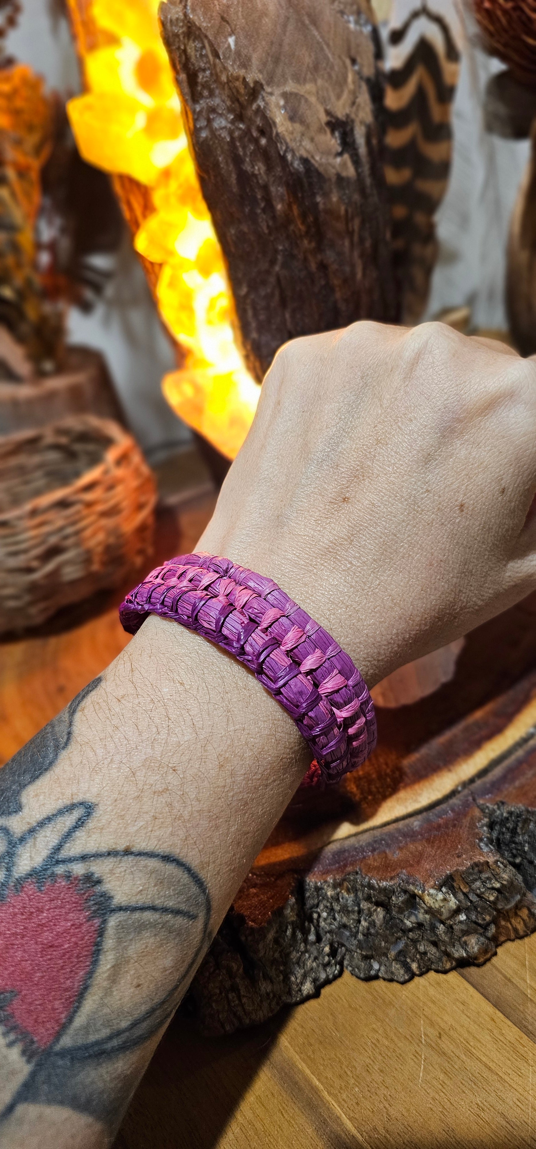 Woven Bangle - Purple