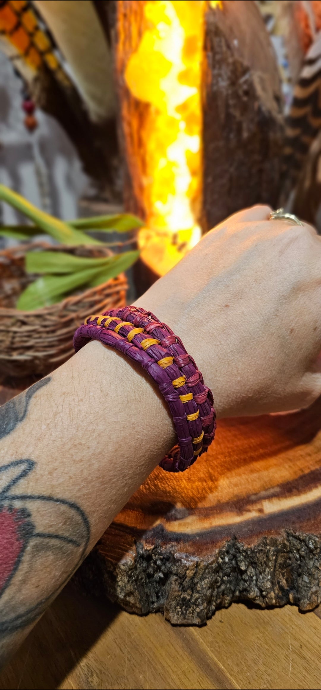 Woven Bangle - Colours of Mookaite